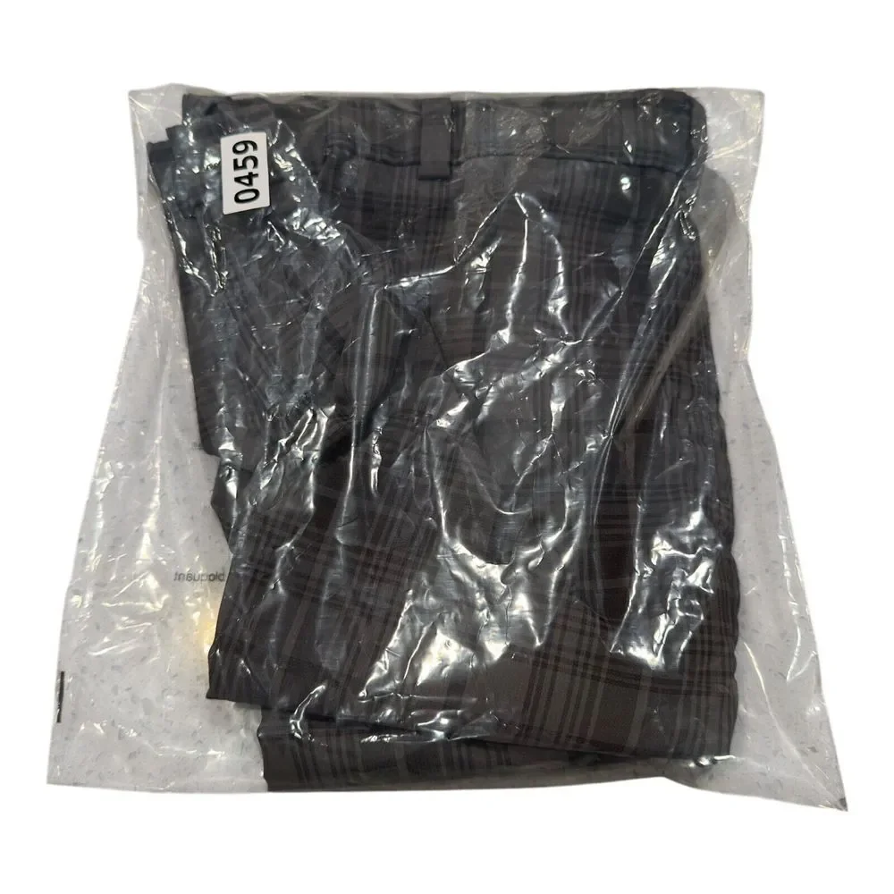 Nike Golf Tour Performance Dri-Fit Men's 38 Black‎ Gray Plaid Shorts Stretch